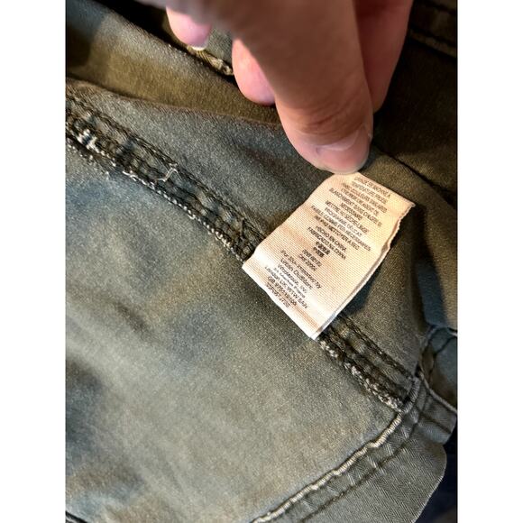 Free People Distressed Zip Up Utility Jacket with Hood, Size XS - Picture 8 of 9